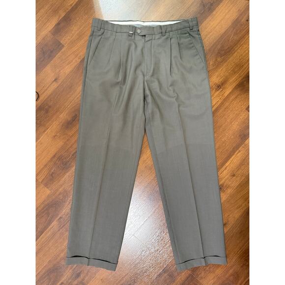 Christian Dior Mens Pleated Wool Dress Pants 100% Quiet Luxury Gray Sz 48(US 32) - Picture 1 of 11